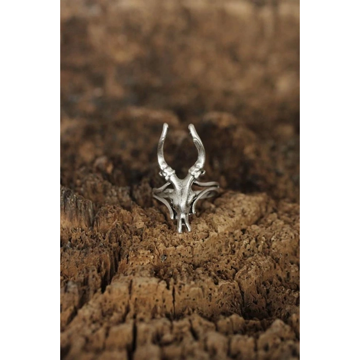 Ayarlanabilir Boynuz Tasarımlı Erkek Yüzük