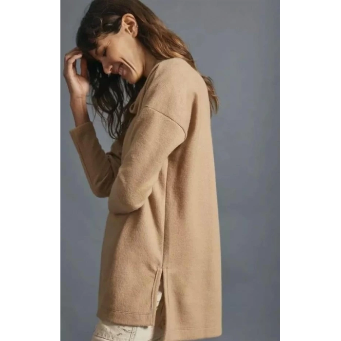 Balıkçı Yaka Fitilli Oversıze Kadın Tunik