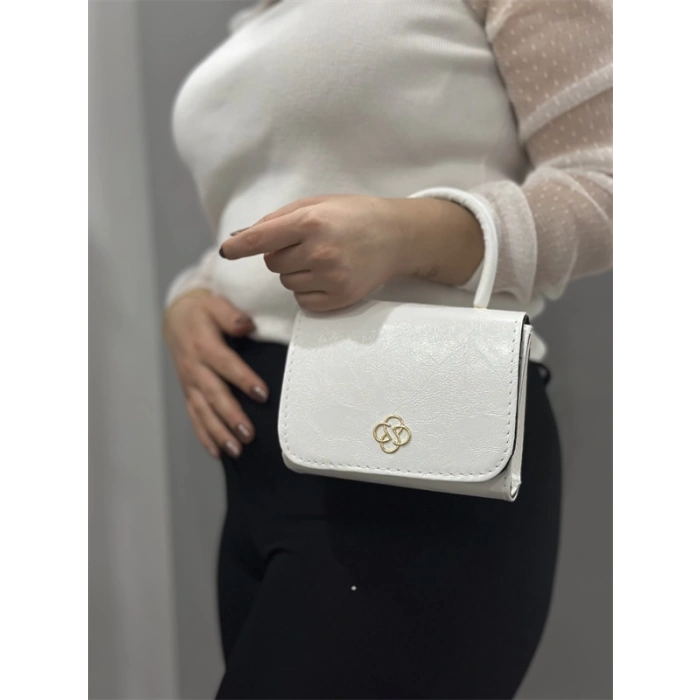 Beyaz cilt krash çanta