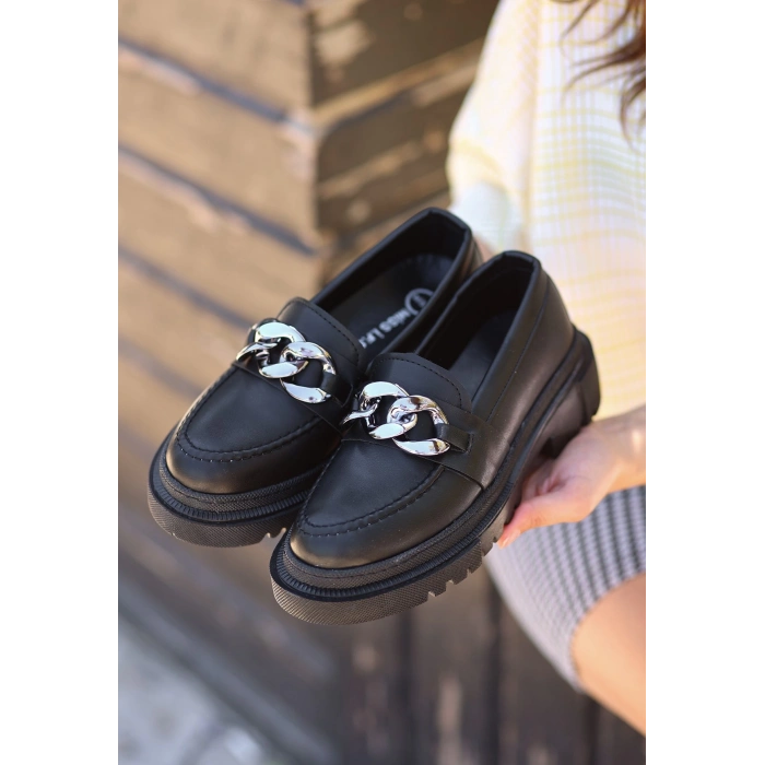 Biga Siyah Cilt  Ayakkabı