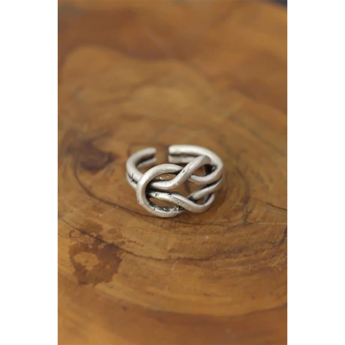 Düğüm Model Metal Ayarlanabilir Erkek Yüzük