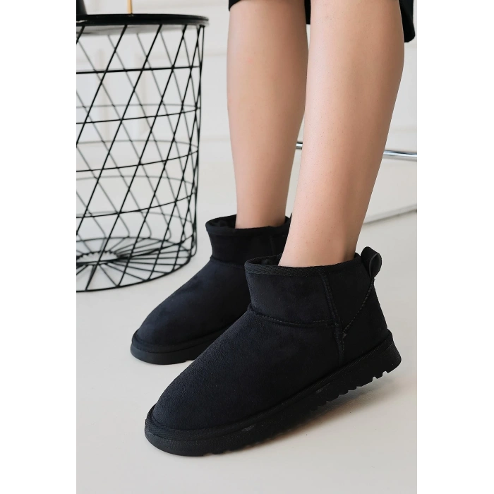 Elsa Siyah Süet Bot