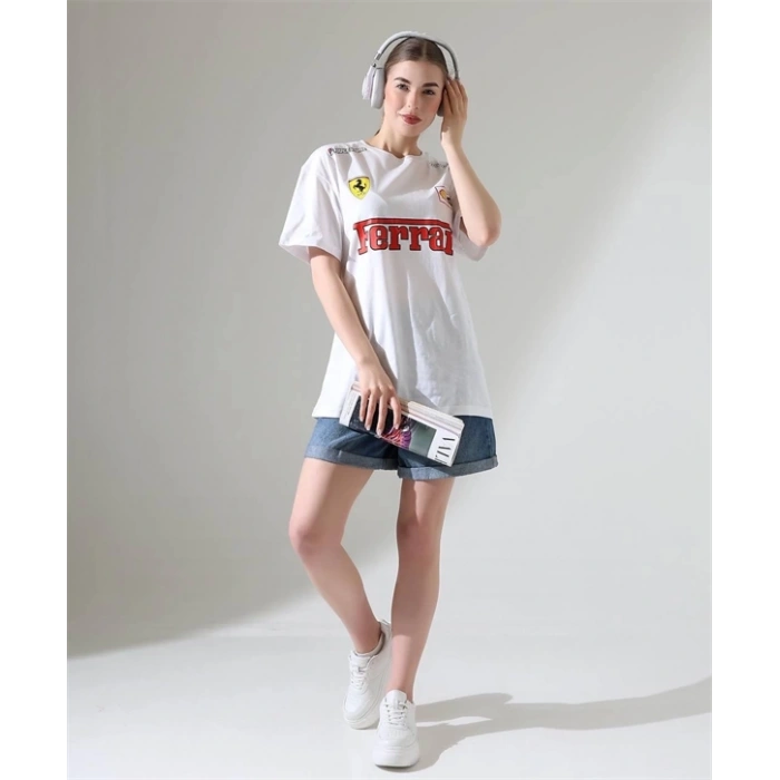 Fer Baskılı Kadın T-Shirt