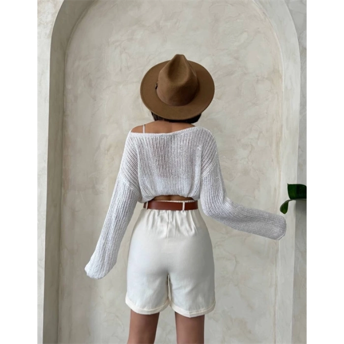 Gabardin kumaş şort