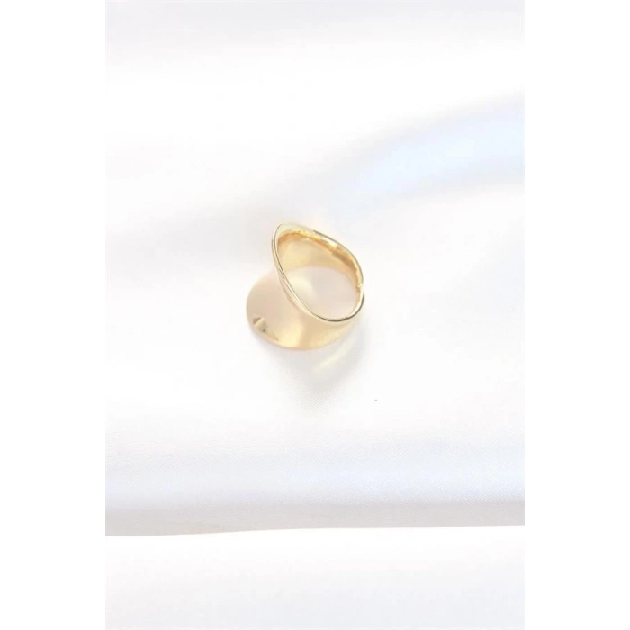 Gold Renk Ayarlanabilir Kavisli Ayna Yüzük