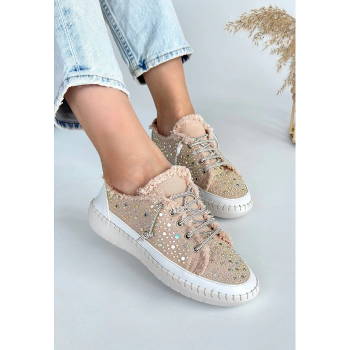 Guji Bej Kot Bağcıklı Spor Ayakkabı