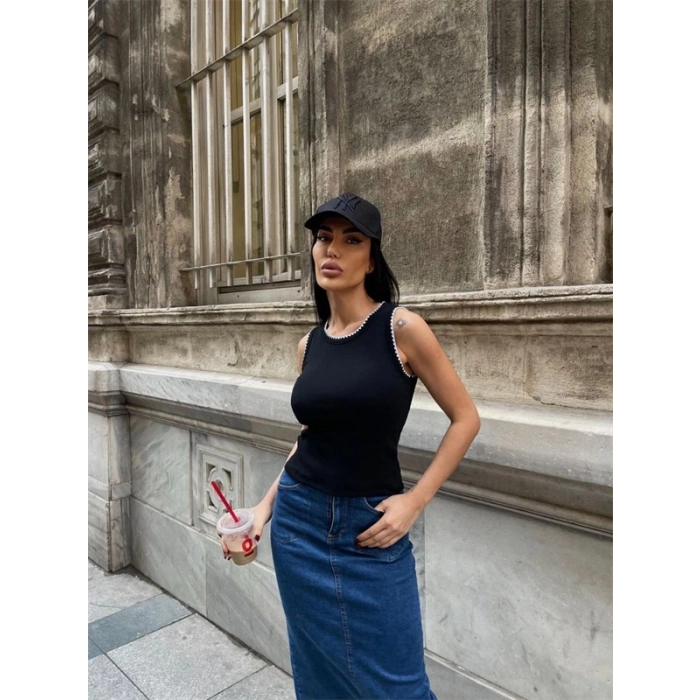 Kaşkorse kumaş bluz