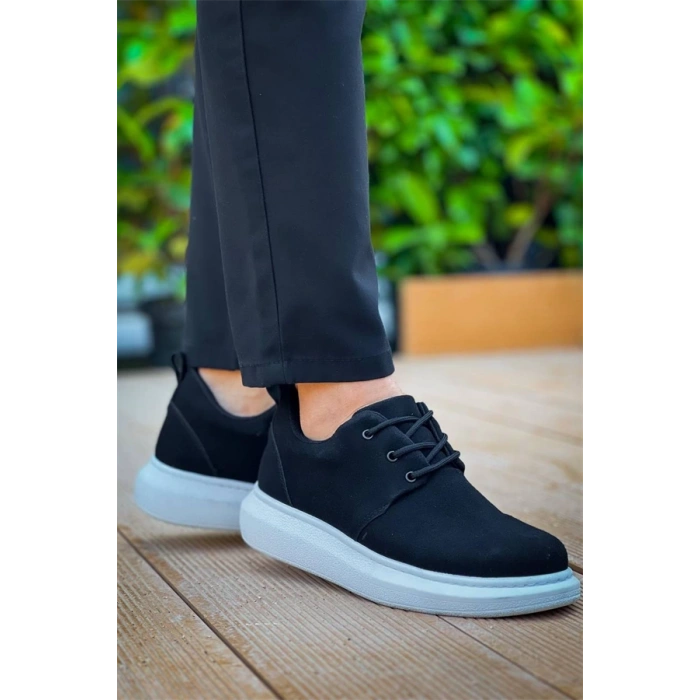 Kb-003 Kuback Siyah Süet Bağcıklı  Günlük Erkek  Ayakkabı