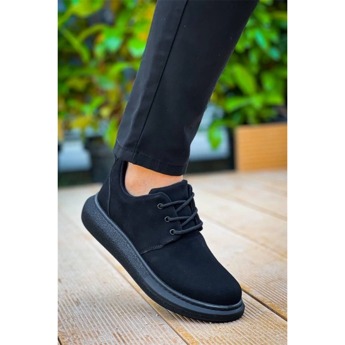 Kb-003 Kuback Siyah Süet Siyah Taban Bağcıklı  Günlük Erkek  Ayakkabı