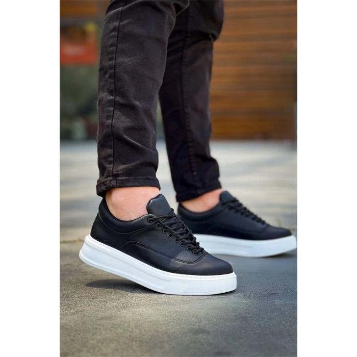 Kb-005 Kuback Siyah Cilt Bağcıklı  Günlük Erkek  Ayakkabı