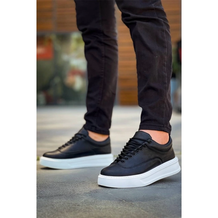 Kb-005 Kuback Siyah Cilt Bağcıklı  Günlük Erkek  Ayakkabı