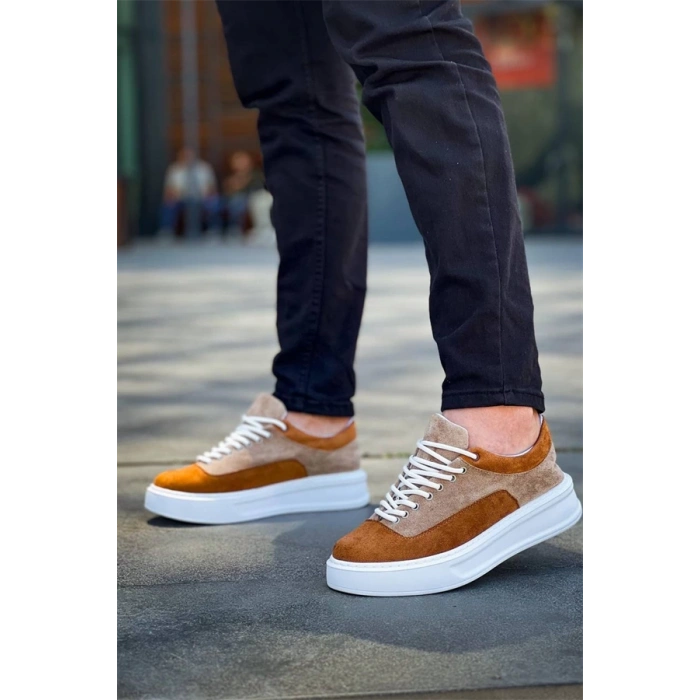 Kb-005 Kuback Vizon Taba Süet Bağcıklı  Günlük Erkek  Ayakkabı