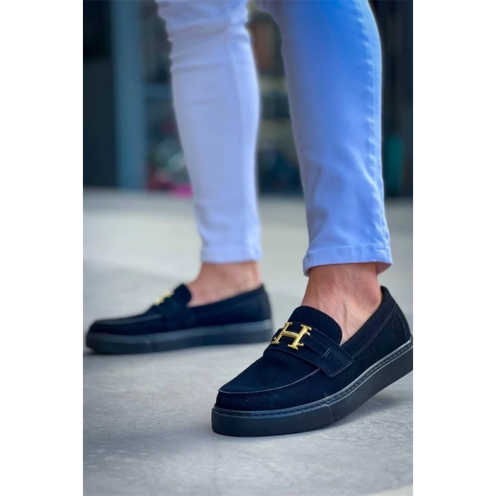 Kb-027  Kuback Bağcıksız Kömür Süet H Günlük Erkek Ayakkabı