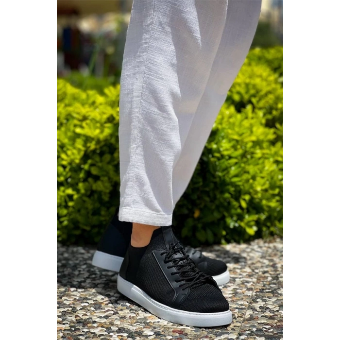 Kb-112   Kuback Siyah Triko Bağcıklı  Günlük Erkek  Ayakkabı