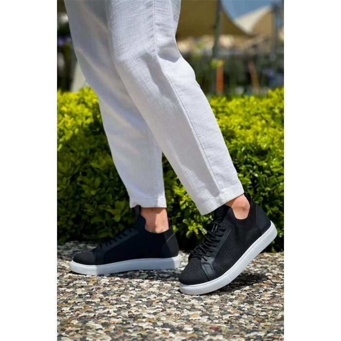 Kb-112   Kuback Siyah Triko Bağcıklı  Günlük Erkek  Ayakkabı