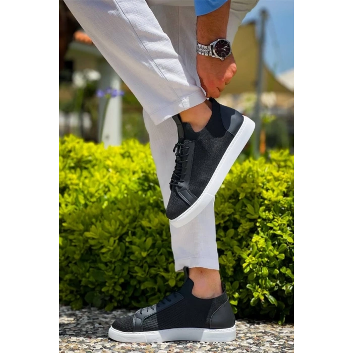 Kb-112   Kuback Siyah Triko Bağcıklı  Günlük Erkek  Ayakkabı