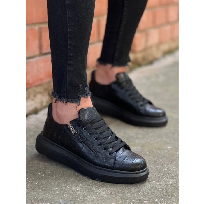 Kb-309  Kuback Kömür Fermuar Ve Bağcıklı  Günlük Erkek  Ayakkabı