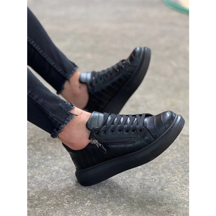 Kb-309  Kuback Kömür Fermuar Ve Bağcıklı  Günlük Erkek  Ayakkabı