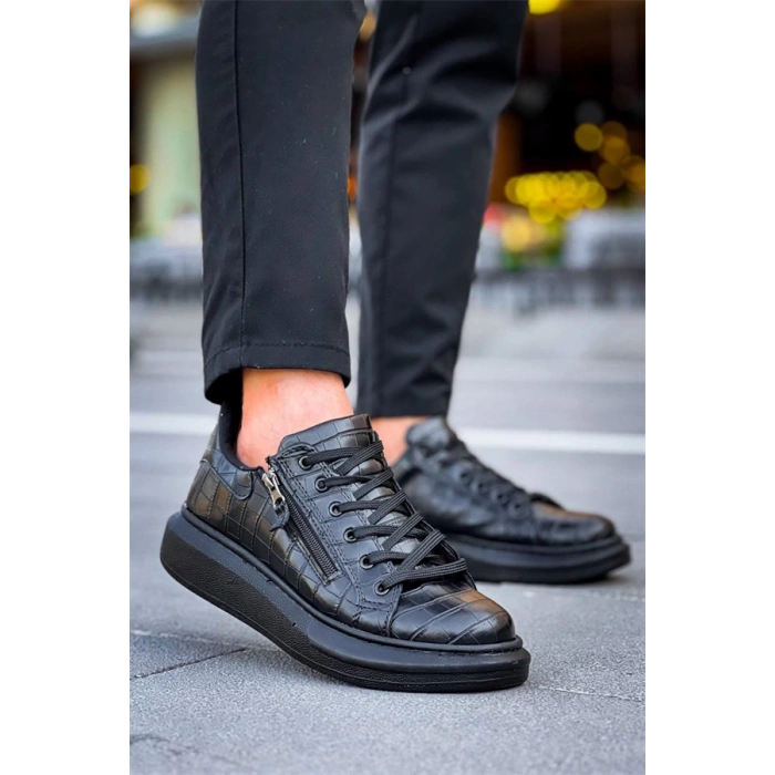 Kb-309  Kuback Kömür Fermuar Ve Bağcıklı  Günlük Erkek  Ayakkabı