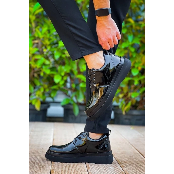 Kb-X3  Kuback  Siyah Rugan Siyah Taban  Bağcıklı  Günlük Erkek  Ayakkabı