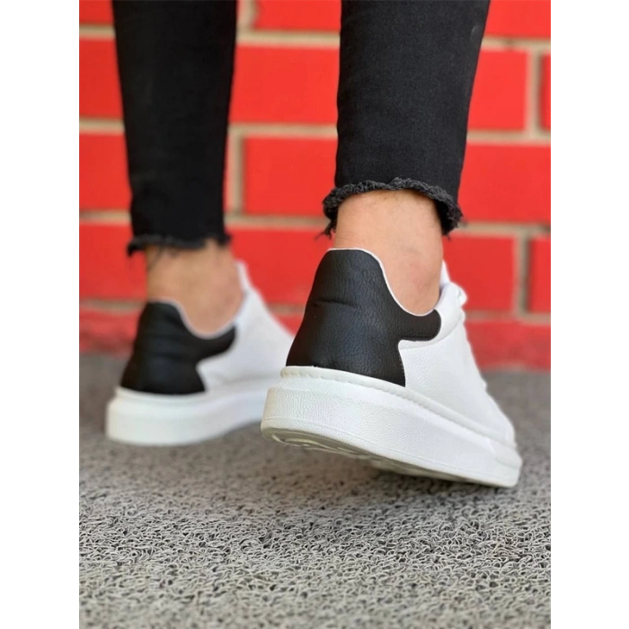 Kb-X500  Kuback Bağcıklı Beyaz Siyah  Günlük Erkek Ayakkabı