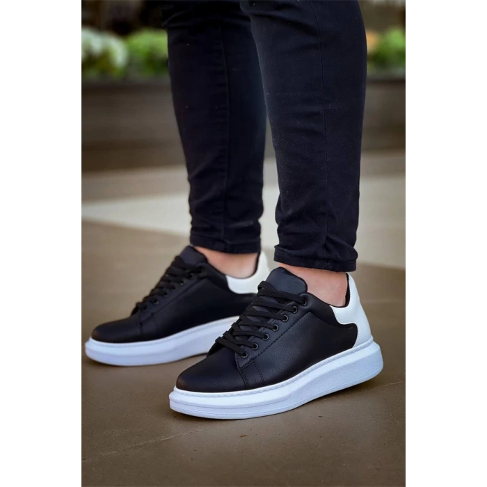 Kb-X500  Kuback  Bağcıklı Siyah Beyaz  Günlük Erkek Ayakkabı