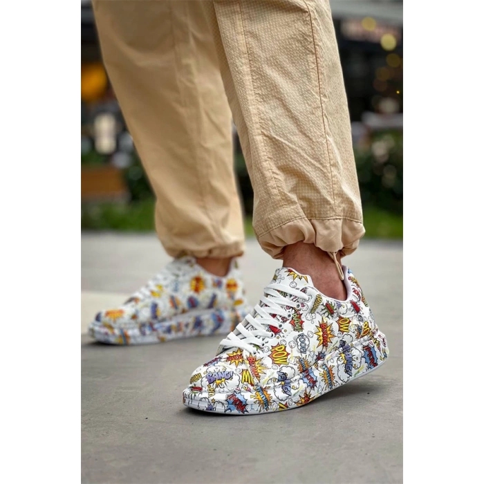 Kb-X500  Kuback  Beyaz Boom  Bağcıklı  Günlük Erkek  Ayakkabı