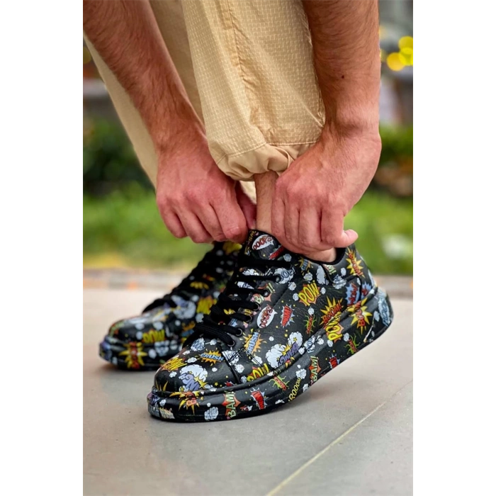 Kb-X500  Kuback Siyah Boom  Bağcıklı  Günlük Erkek  Ayakkabı