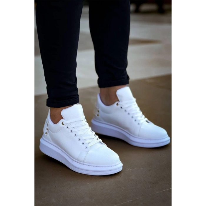 Kb047  Kuback Beyaz Cilt Günlük Erkek  Ayakkabı