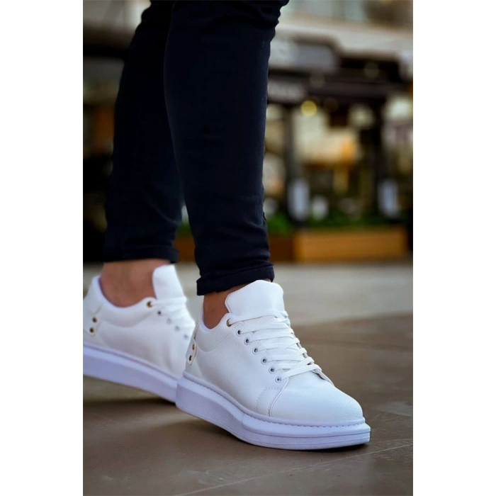 Kb047  Kuback Beyaz Cilt Günlük Erkek  Ayakkabı