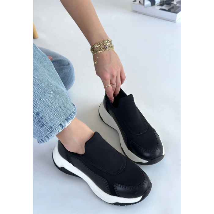 Kendy Siyah Cilt Spor Ayakkabı
