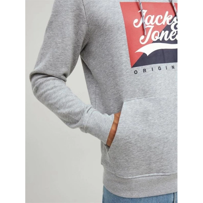 Logo Baskılı Kapüşonlu Erkek Sweatshirt