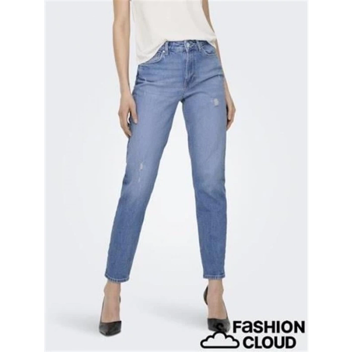 Mom Jean Yırtık  Jean Kot Pantolon