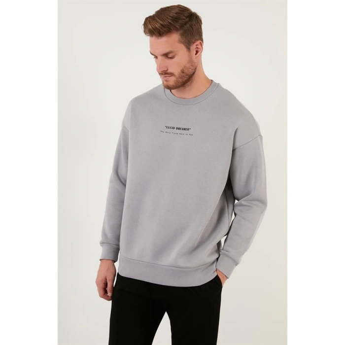 New Age Sırt Baskılı Üç İplik Sweatshirt