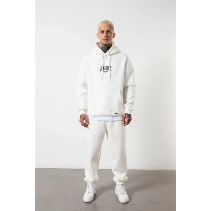 Oversıze Baskılı Erkek Sweatshirt