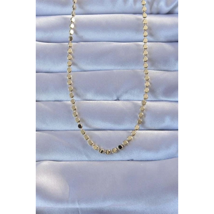 Pirinç Gold Renk Parçalı Ezme Kolye