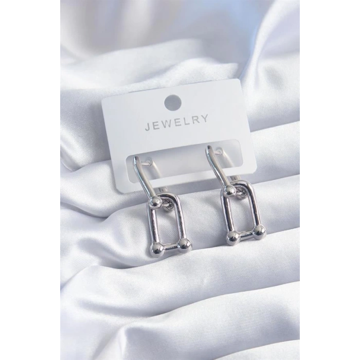 Pirinç Gümüş Renk Model Kadın Küpe