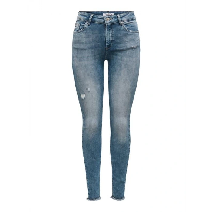 Püsküllü Paça Slim Fit Yüksek Bel Kadın Kot Pantolon