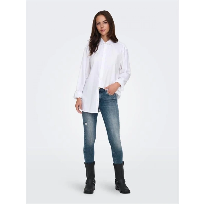 Püsküllü Paça Slim Fit Yüksek Bel Kadın Kot Pantolon