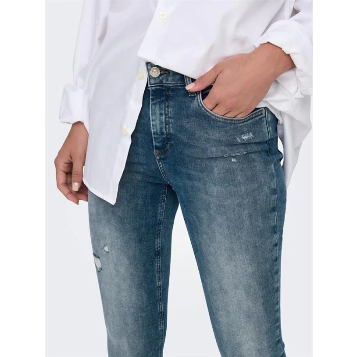 Püsküllü Paça Slim Fit Yüksek Bel Kadın Kot Pantolon