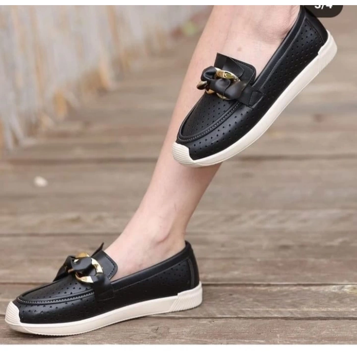 Riwan Siyah Cilt Babet Ayakkabı