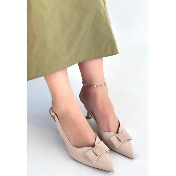 Sean Bej Cilt Topuklu Ayakkabı