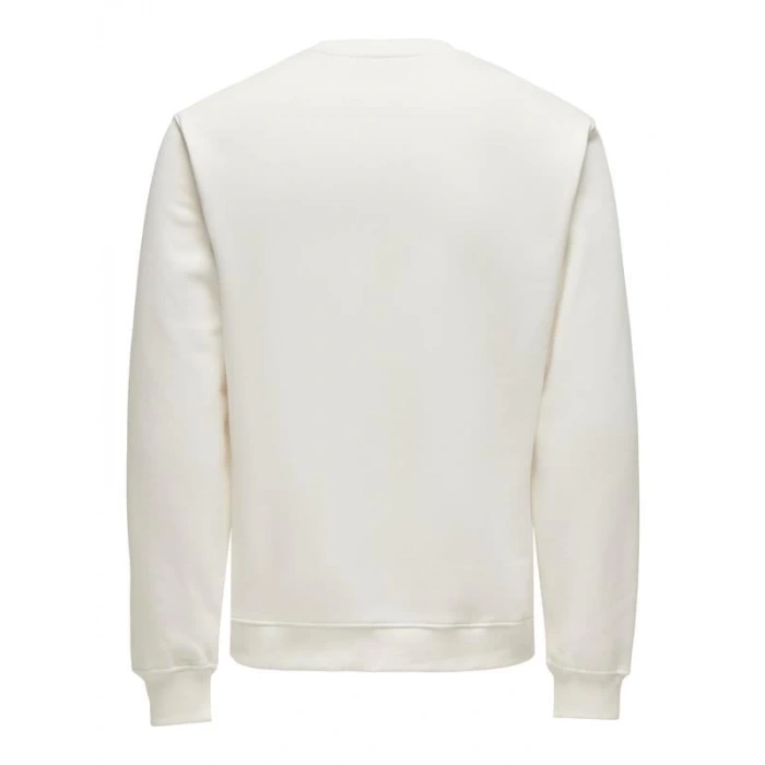 Sıfır Yaka Şardonlu Erkek Sweatshirt