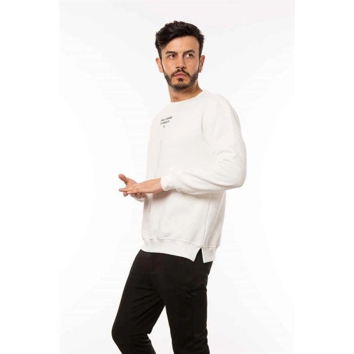 Sırt Baskılı Oversize Erkek Sweatshirt