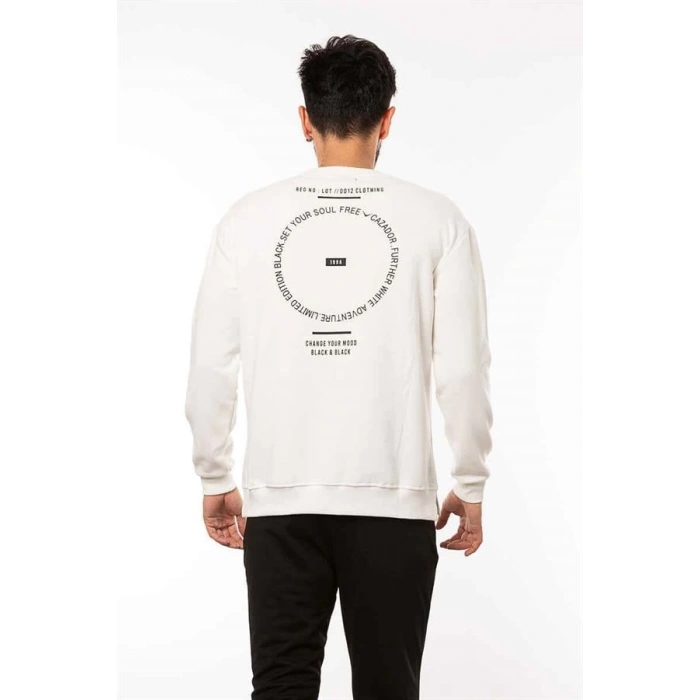 Sırt Baskılı Oversize Erkek Sweatshirt