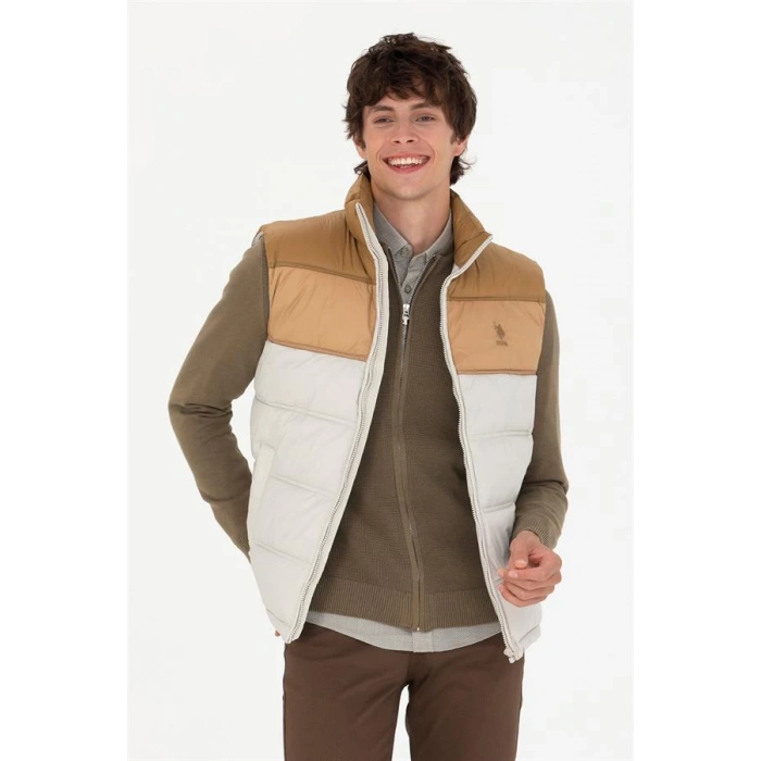 Şişme Renk Blok Erkek Yelek