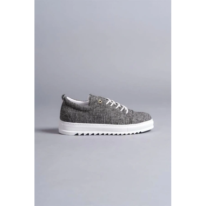 SLW152 Cool Bağcıklı Keten Erkek Günlük Spor Klasik Ayakkabı BT - Gri