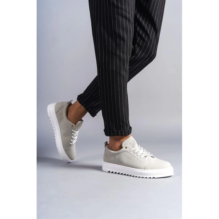 SLW152 Cool Bağcıklı Süet Erkek Günlük Spor Klasik Ayakkabı BT - Gri