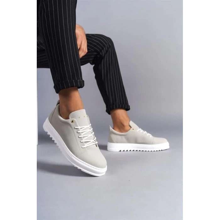 SLW152 Cool Bağcıklı Süet Erkek Günlük Spor Klasik Ayakkabı BT - Gri