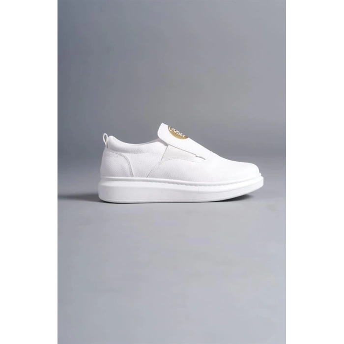 SLW161 Hippo Bağcıksız Cilt Erkek Günlük Sneaker Ayakkabı BT - Beyaz